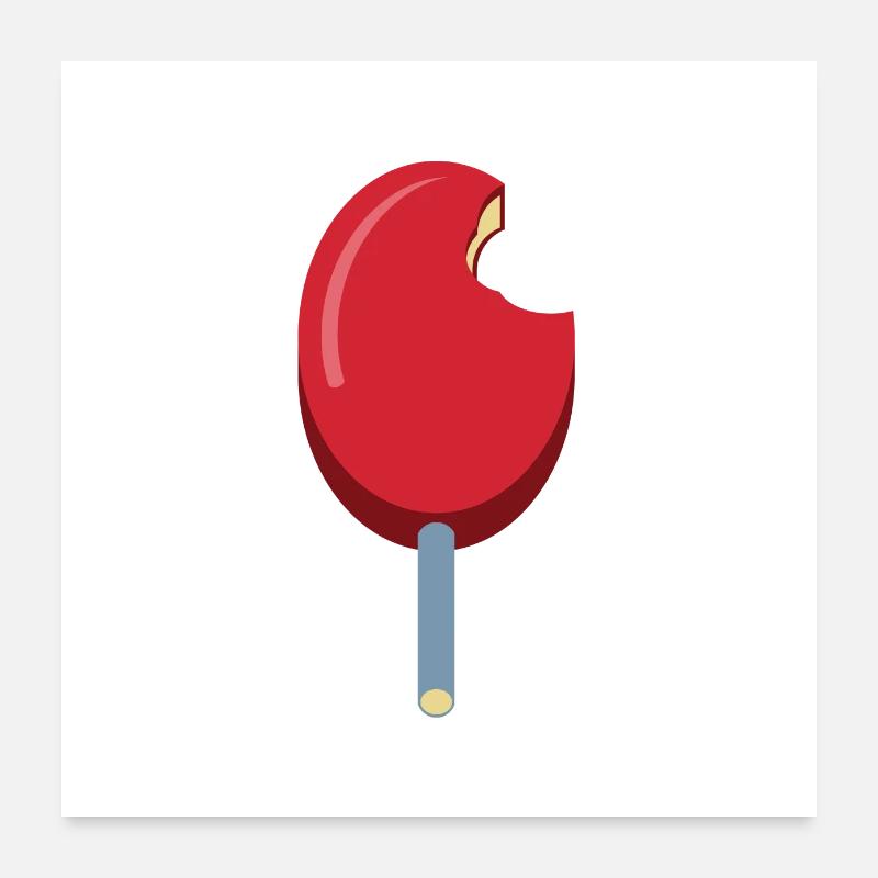 Bum glace - Poster 60 x 60 cm - blanc