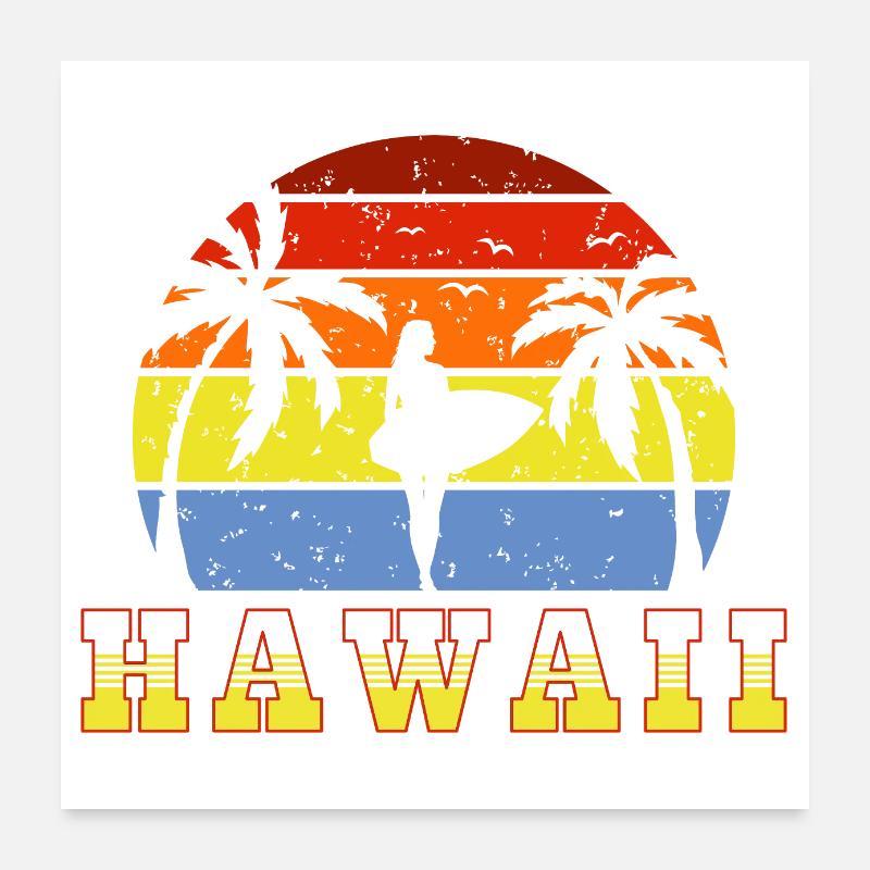 HAWAÏ Poster 60 x 60 cm