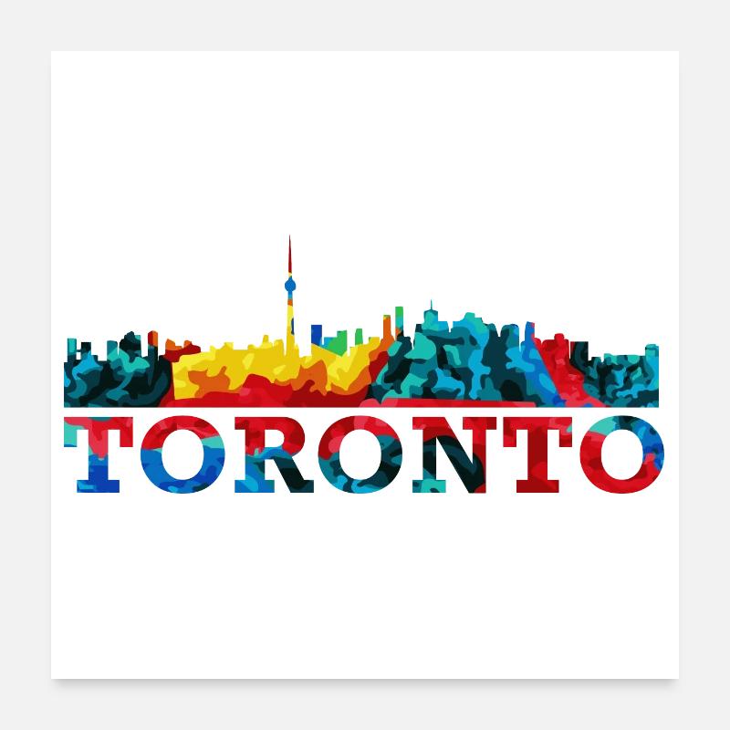 Skyline Toronto Impression Japan Souvenir Gift Poster 60 x 60 cm