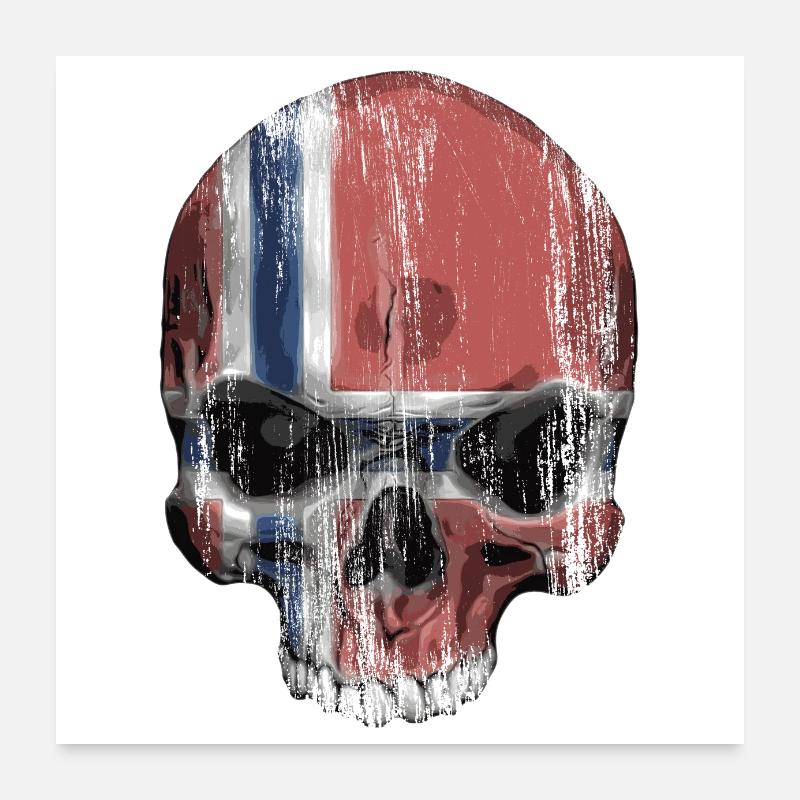 Crâne de Norvège Poster 60 x 60 cm