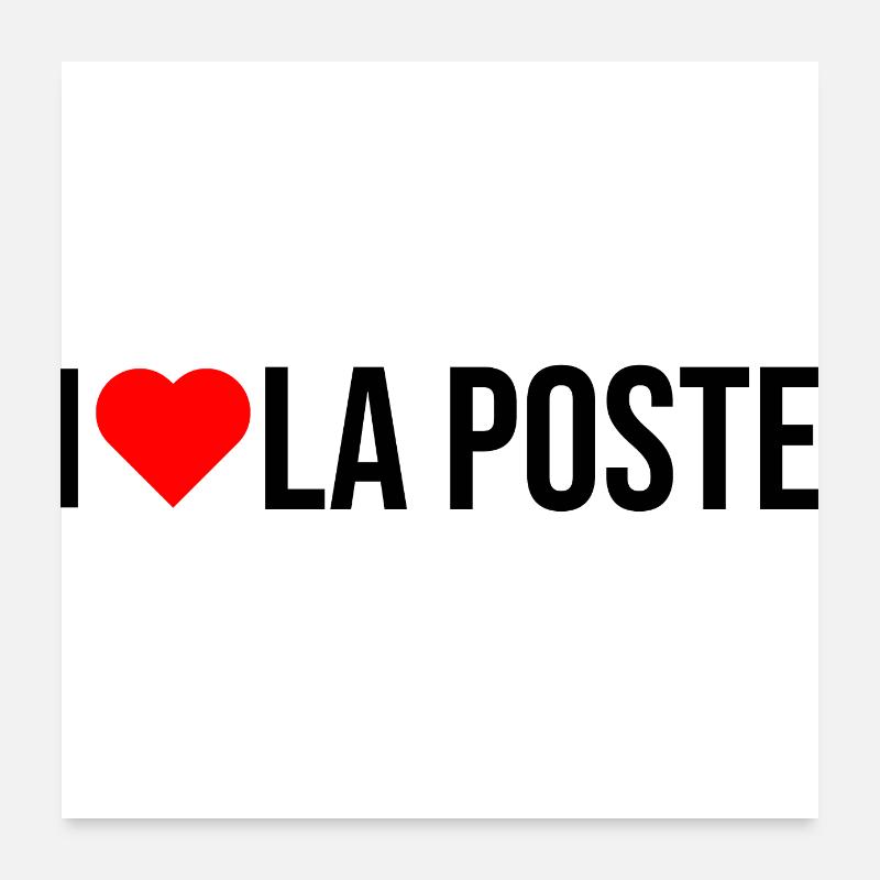 j'aime la poste Poster 60 x 60 cm