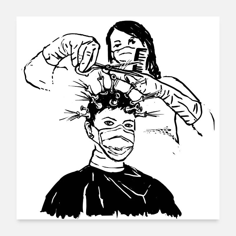 Coiffeur, coiffeur Poster 60 x 60 cm