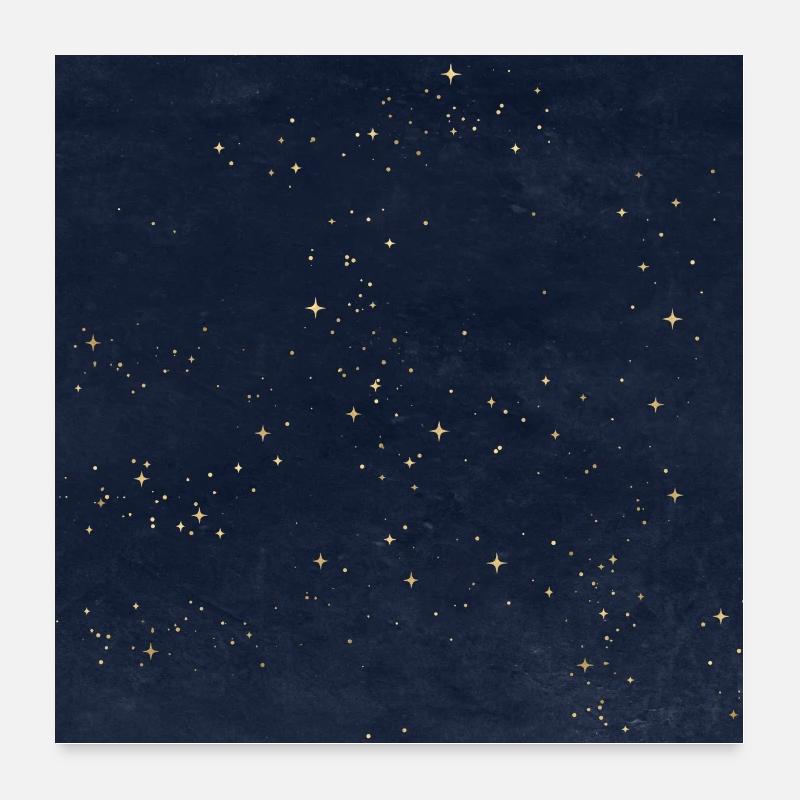 Étoilé Cadeau - Poster 60 x 60 cm - blanc