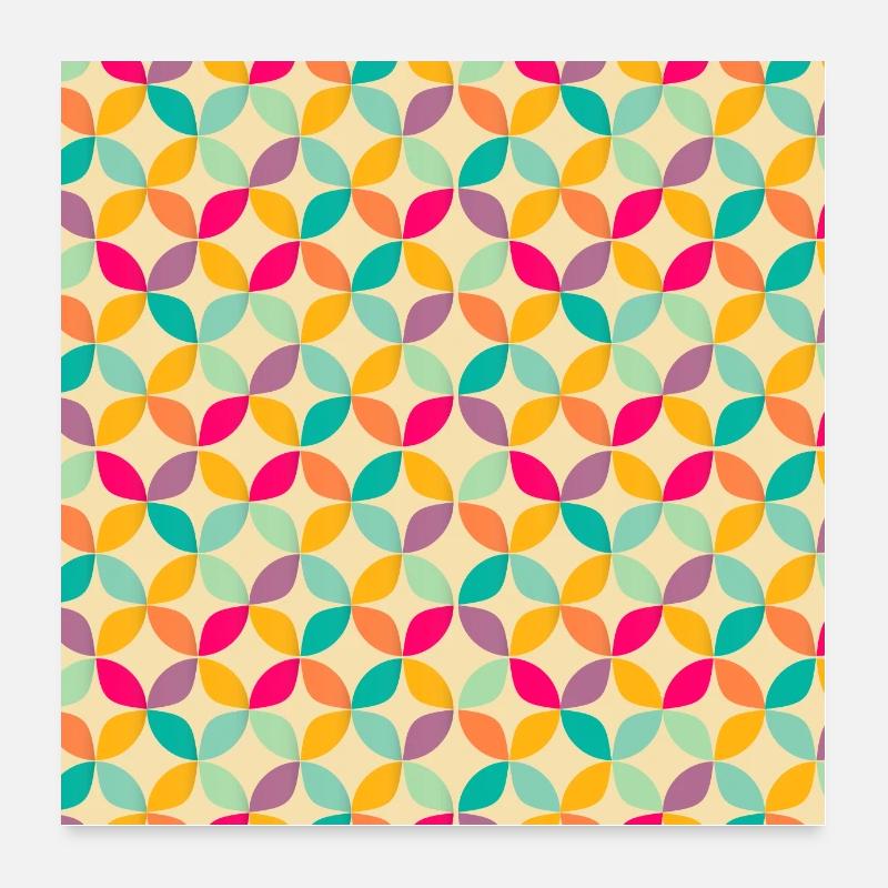 Retro Muster Poster 60x60 cm