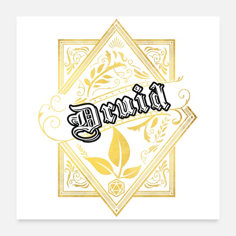 JDR Druid classes de personnages RPG Poster 60 x 60 cm