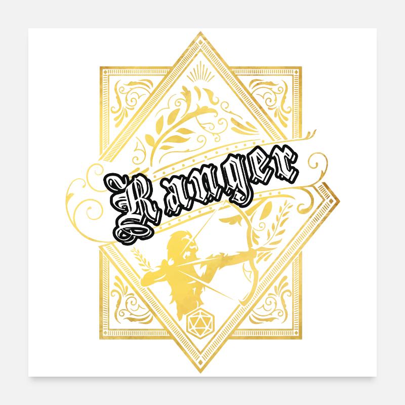 RPG Ranger Charakterklassen RPG Poster 60x60 cm