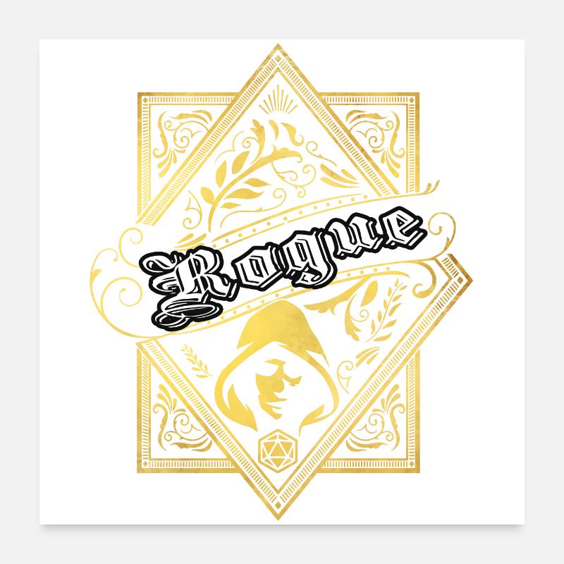 Rogue Rogue RPG-Charakterklassen Poster 60x60 cm