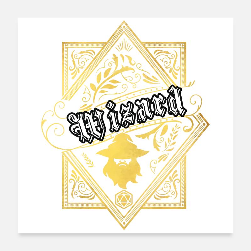 JDR Wizard classes de personnages RPG Poster 60 x 60 cm