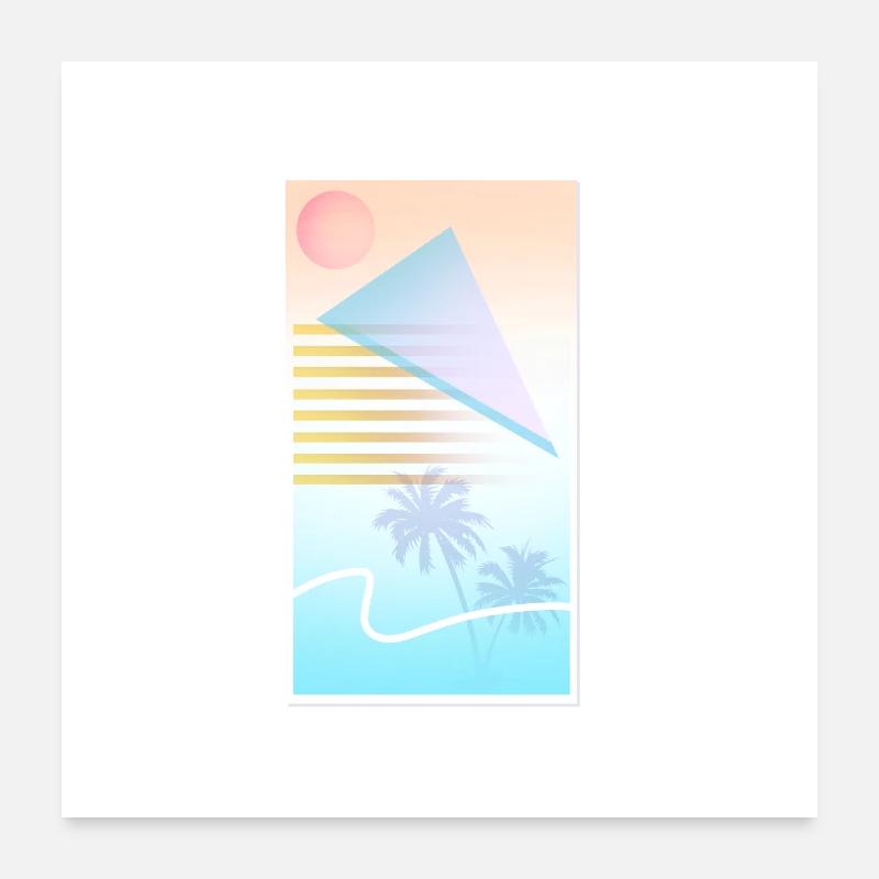 Sources pastel - Poster 60 x 60 cm - blanc