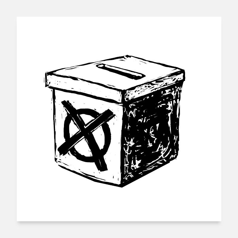 Election, voting rights, ballot box Poster 24" x 24" (60x60 cm)
