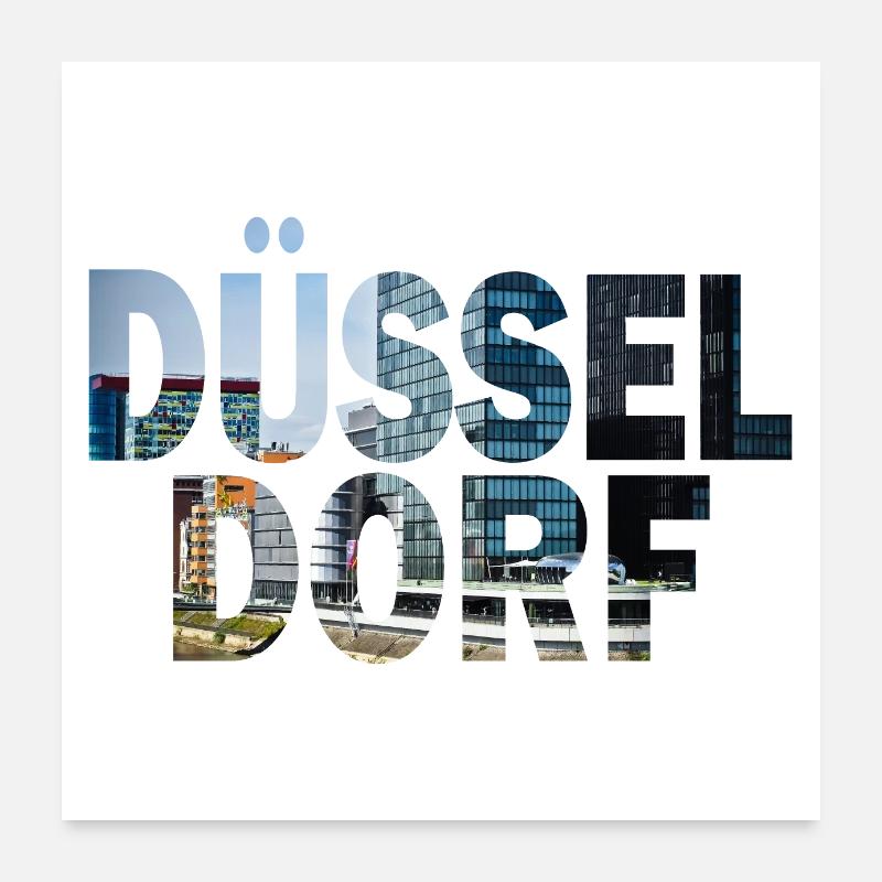 Ville de Düsseldorf Poster 60 x 60 cm