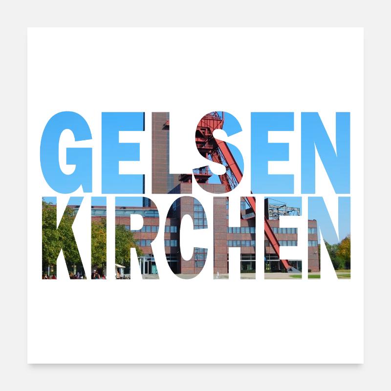 Gelsenkirchen to Schalke mining Poster 24" x 24" (60x60 cm)