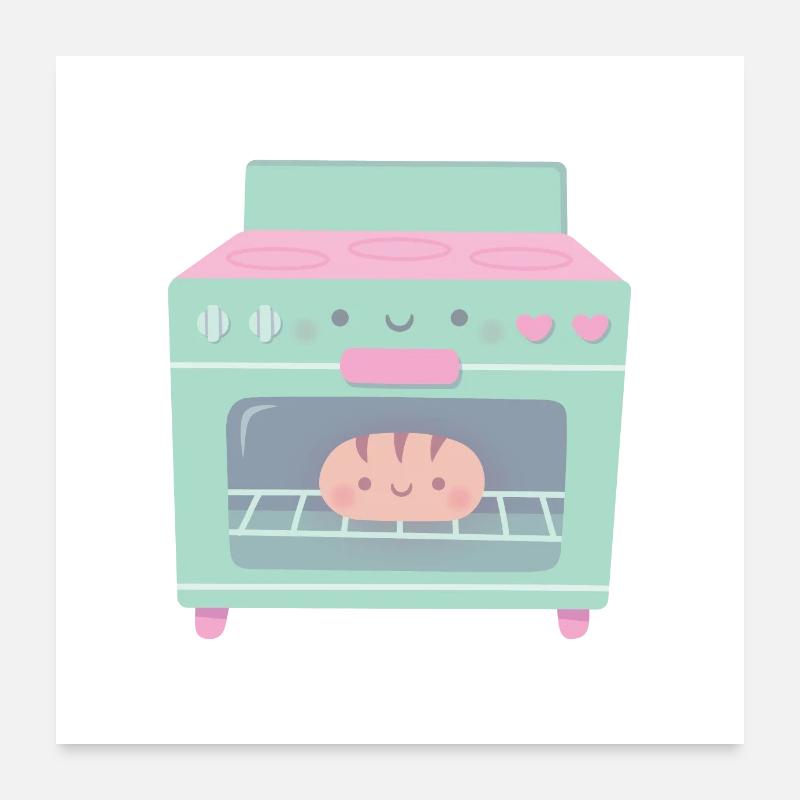 Bun dans le four pour les futures mamans Poster 60 x 60 cm