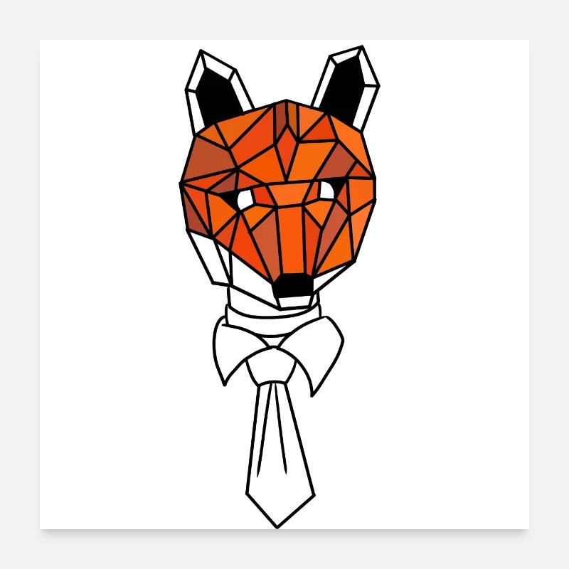 Herr Fox Poster 60x60 cm