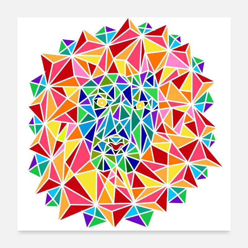 Löwe Poster 60x60 cm