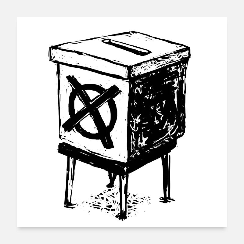 Élection, urne, vote Poster 60 x 60 cm