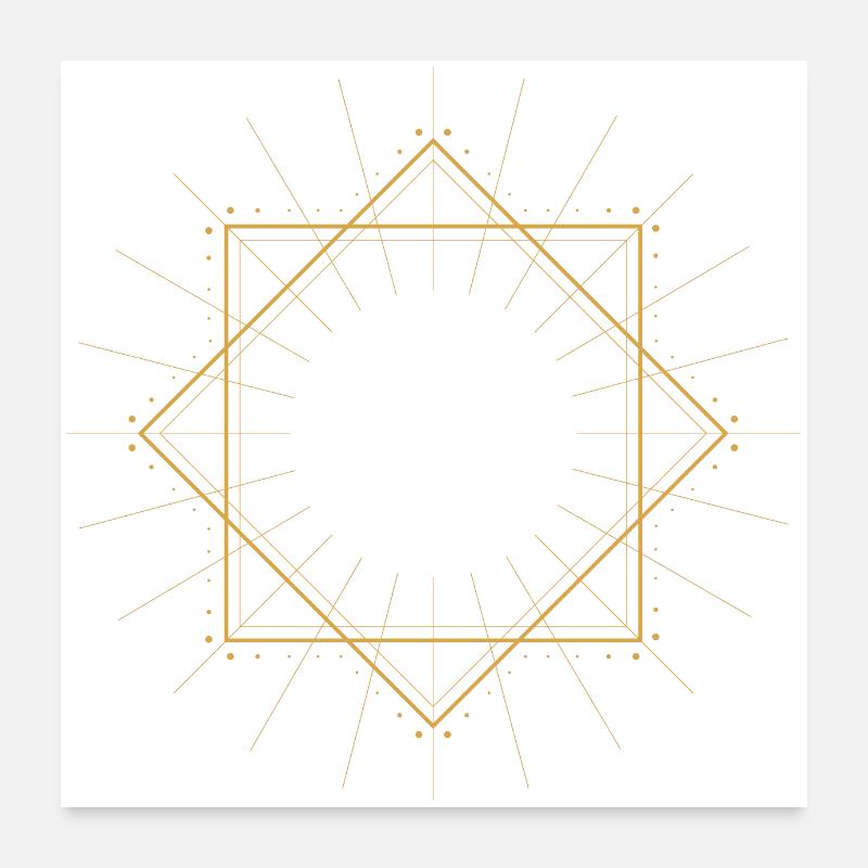 Geometric design - Poster 60 x 60 cm - blanc