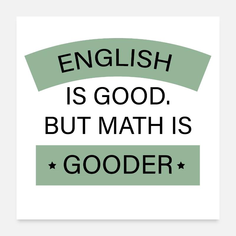Mathe Lehrer, Lehrer - Poster 60x60 cm - Weiß