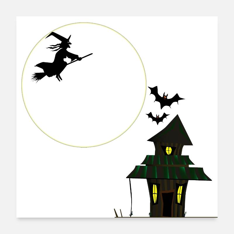Cottage des sorcières Poster 60 x 60 cm