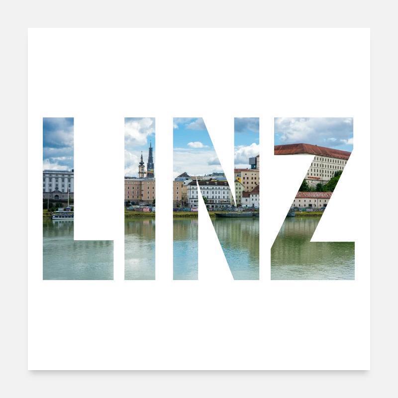 Paysage de Linz Poster 60 x 60 cm