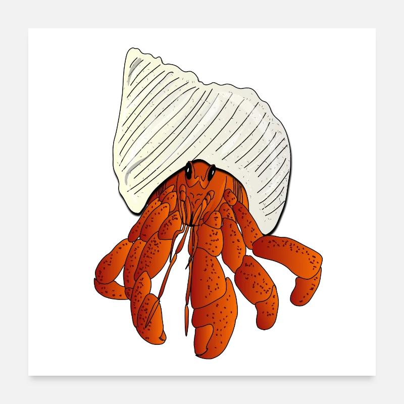 Der Bernard, der Einsiedler, der Hermite Poster 60x60 cm