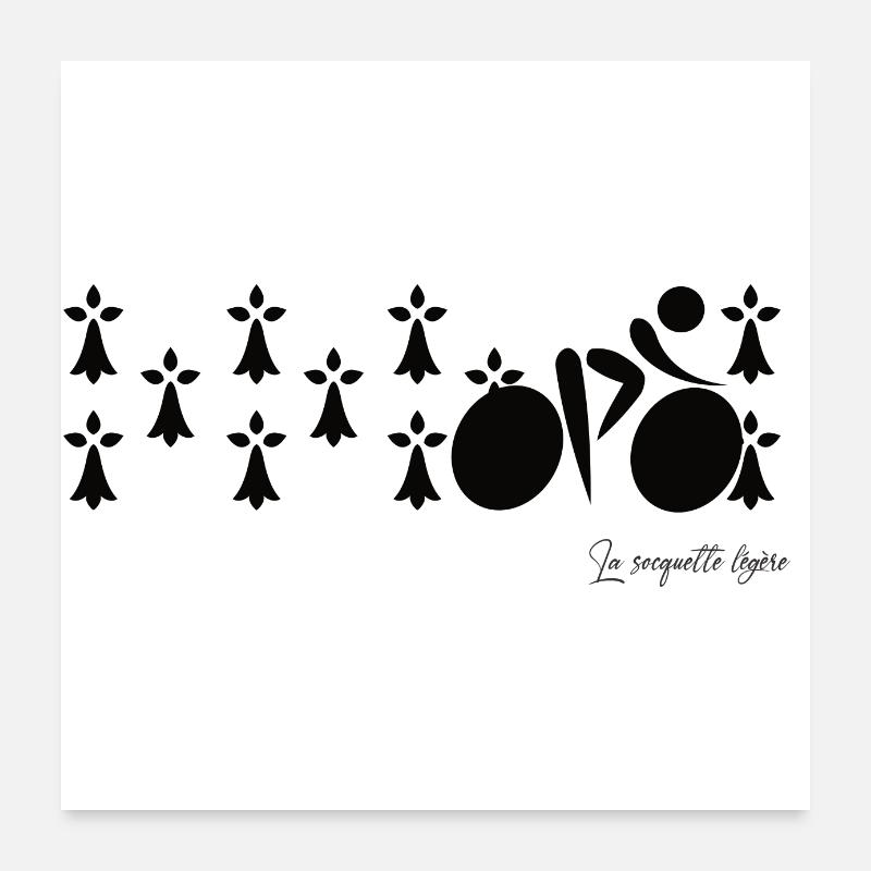 Brittany cyclist Poster 24" x 24" (60x60 cm)