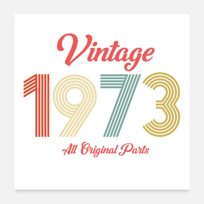 1973 - Poster 60 x 60 cm - blanc
