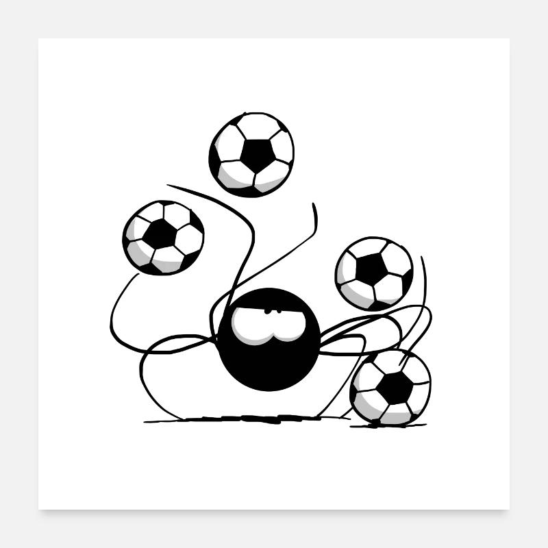Beth L'Araignée - Le foot Poster 60 x 60 cm