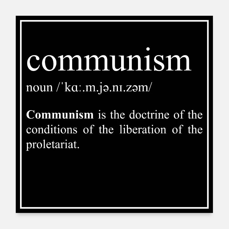 communism, noun -Wörterbucheintrag Poster 60x60 cm