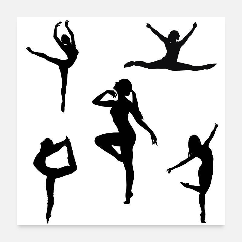 Queens of Dance Black Poster 24" x 24" (60x60 cm)