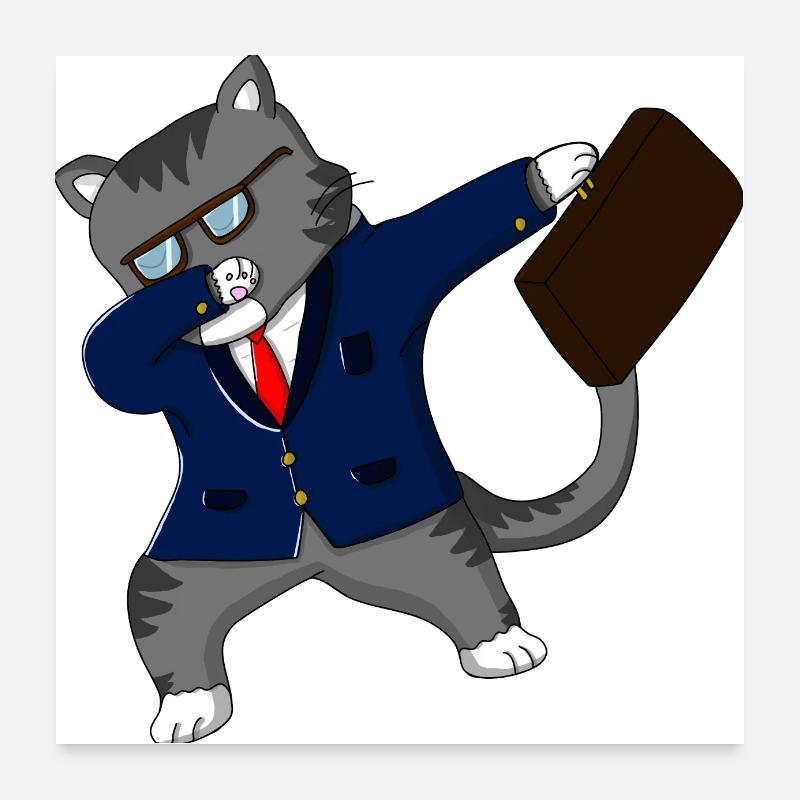 Chat avocat Poster 60 x 60 cm