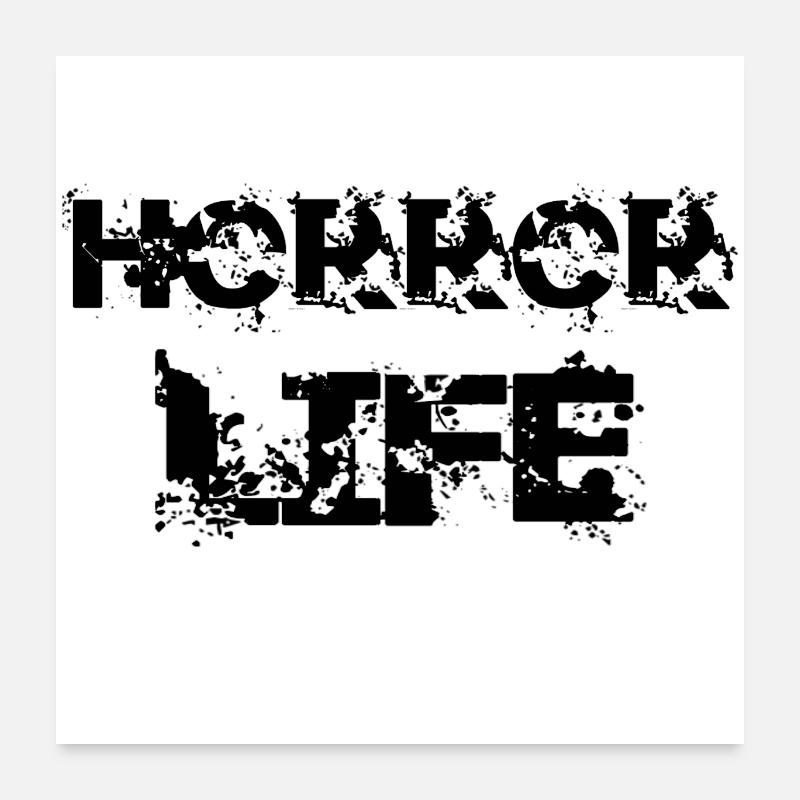 HORROR LIFE STYLE DARK EFFECT BLACK 2021 2022 Poster 24" x 24" (60x60 cm)