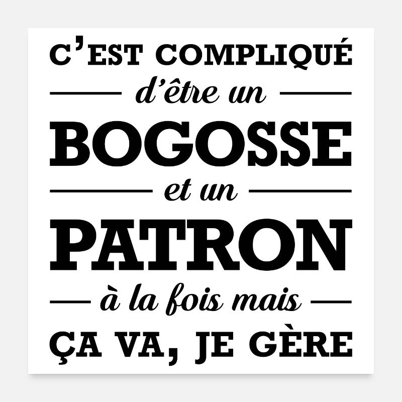 PATRON ET BEAU GOSSE Poster 60 x 60 cm