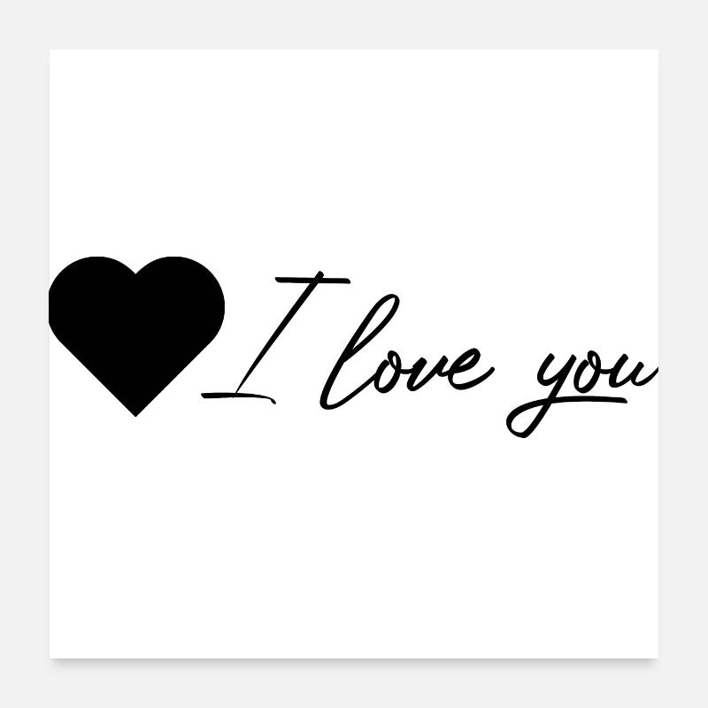 ich liebe dich Poster 60x60 cm