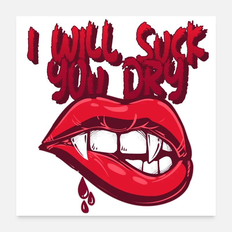 Je vais te sucer Poster 60 x 60 cm
