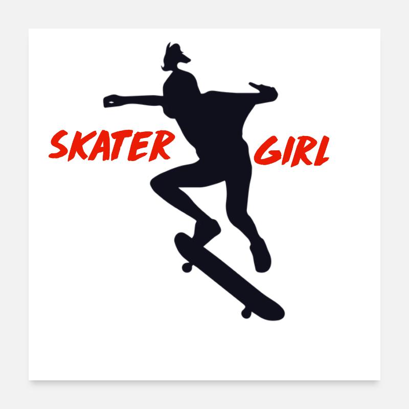 Fille patineuse Poster 60 x 60 cm