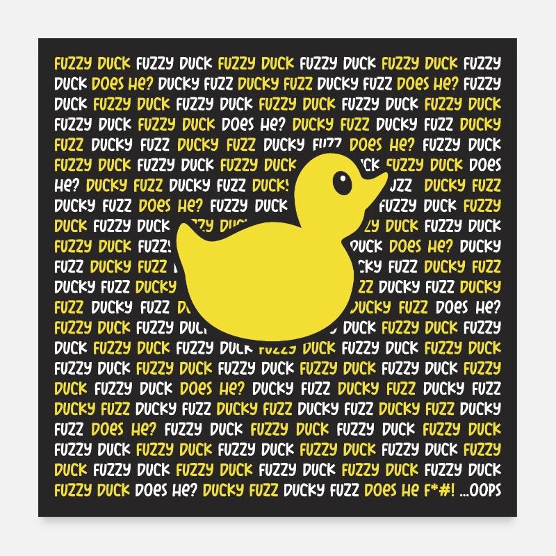 Fuzzy Duck, Ducky Fuzz, Drinking Game Design Poster 24" x 24" (60x60 cm)