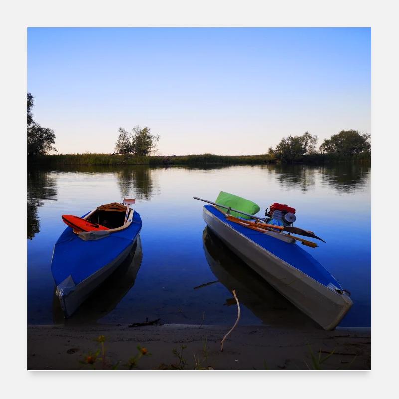 Bateaux pliants Poster 60 x 60 cm