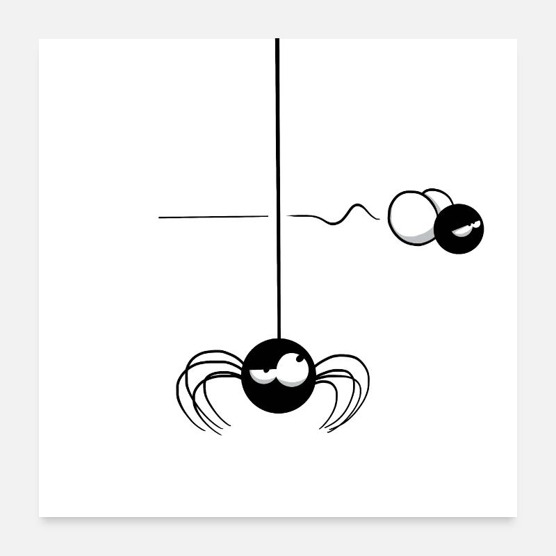 Beth l'araignée - La Mouche qui passe Poster 60 x 60 cm