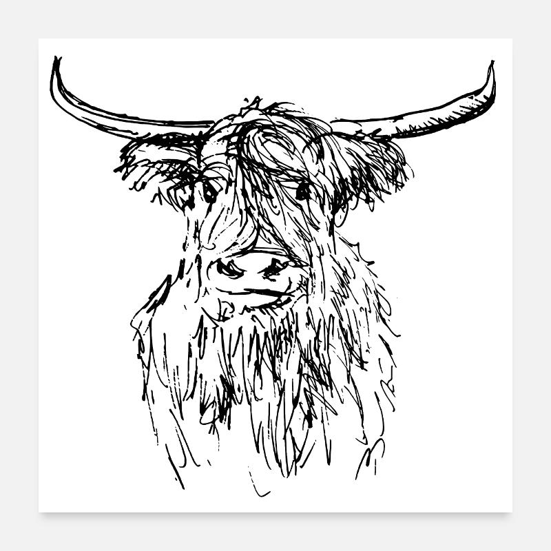 2021 01 04 highlander écossais 01 Poster 60 x 60 cm
