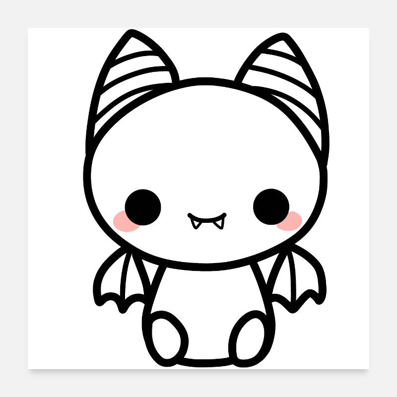 Cute bat Poster 24" x 24" (60x60 cm)