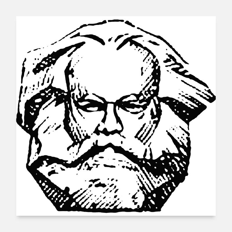 Karl Marx | Chemise communisme | Pull marxiste Poster 60 x 60 cm