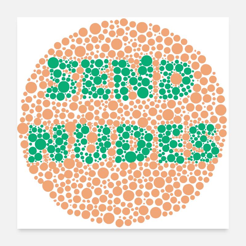 Send Nudes color test Poster 24" x 24" (60x60 cm)