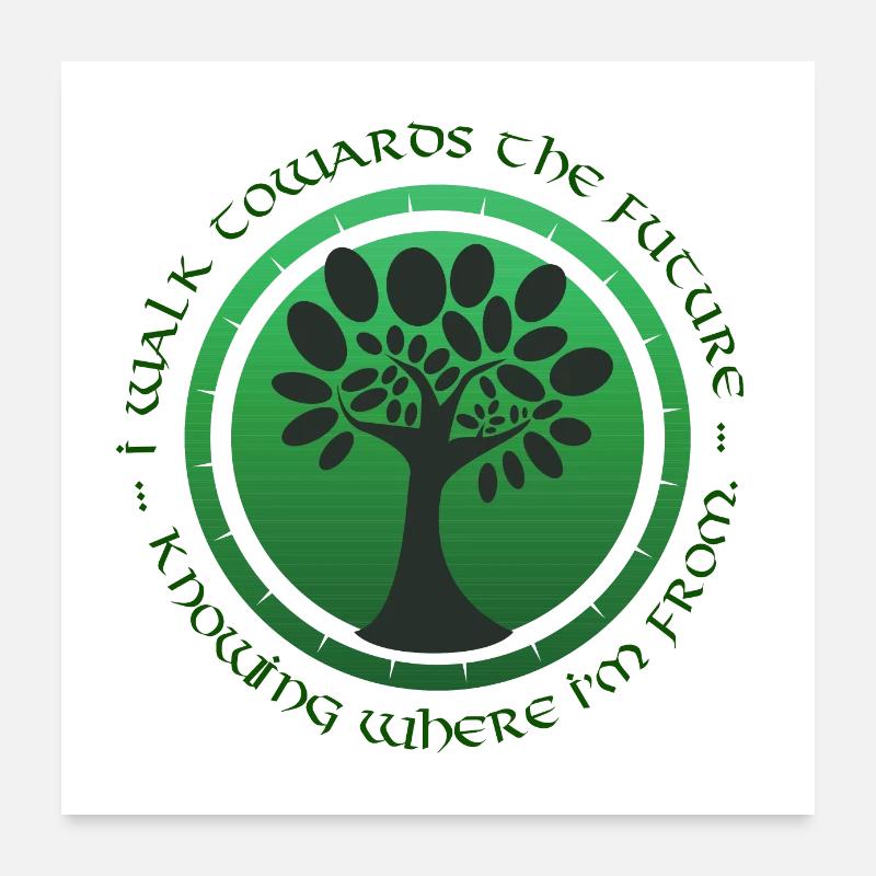 i walk towards the future knowing where i'm from Poster 24" x 24" (60x60 cm)