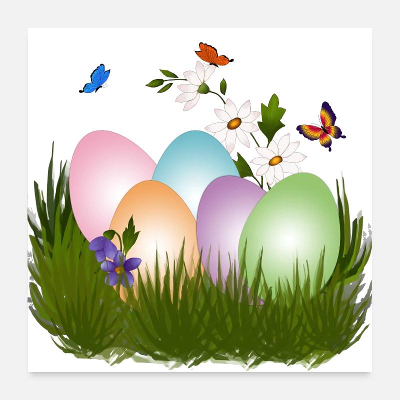 Ostereier-Jagd Poster 60x60 cm