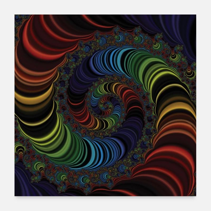 Fractal #X4 Poster 60 x 60 cm