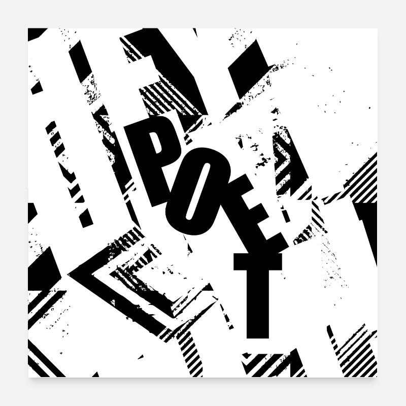 Poète moderne Poster 60 x 60 cm
