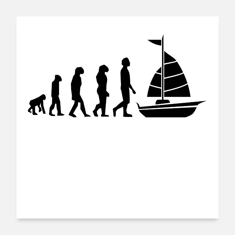 SEGELENTWICKLUNG Poster 60x60 cm
