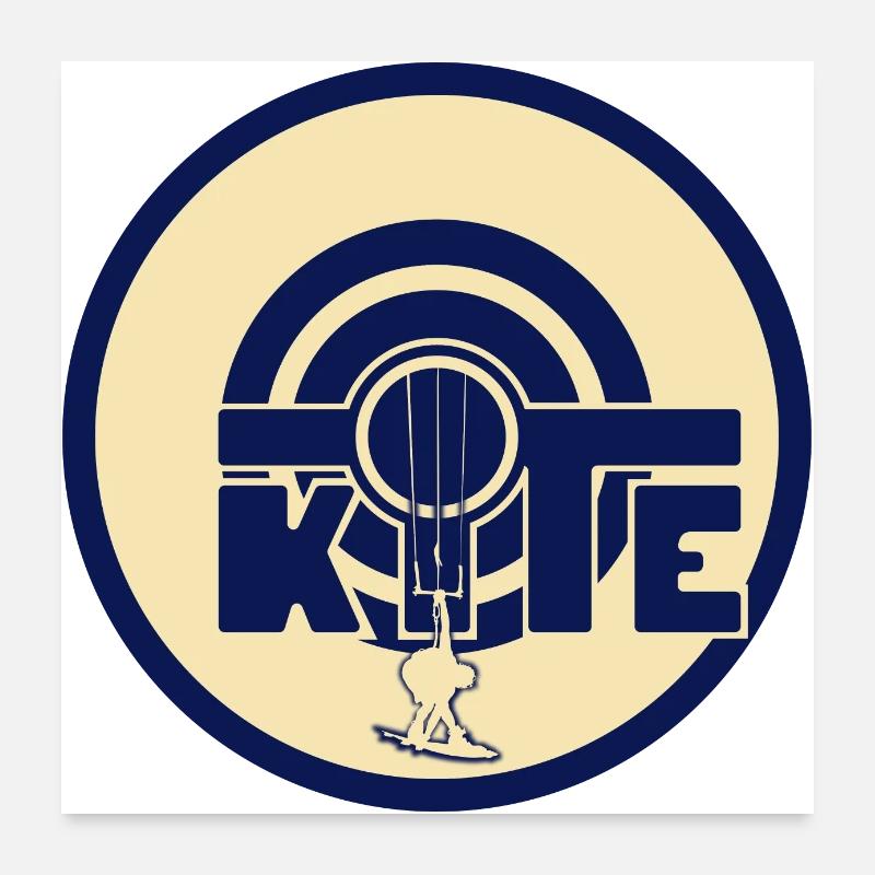 KITE Kitesurfen Poster 60x60 cm