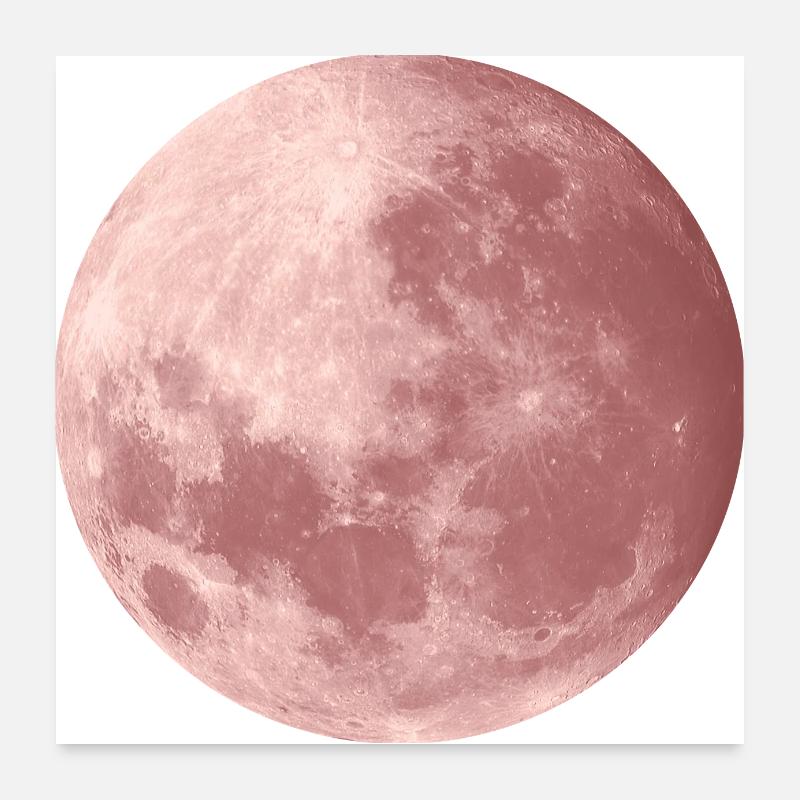 Lune dans l’or rose Poster 60 x 60 cm